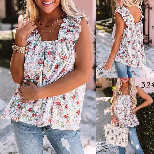 Woman flower print tshirts 2021 women fashion clothing lady casual top