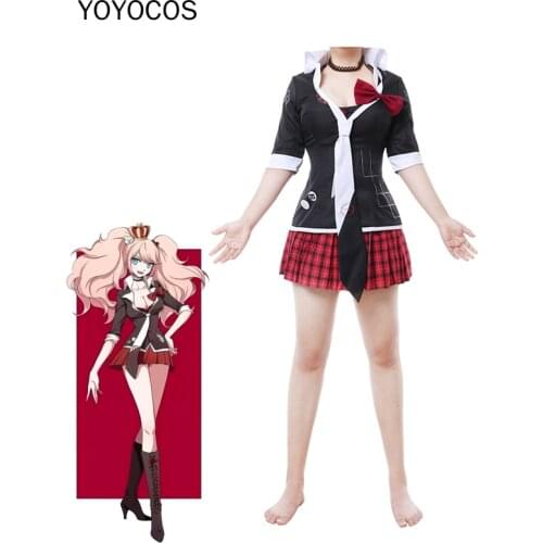 YOYOCOS Danganronpa Cosplay Enoshima Junko Cosplay Costumes Halloween Costume Anime Uniform set Necktie Cute School Uniform
