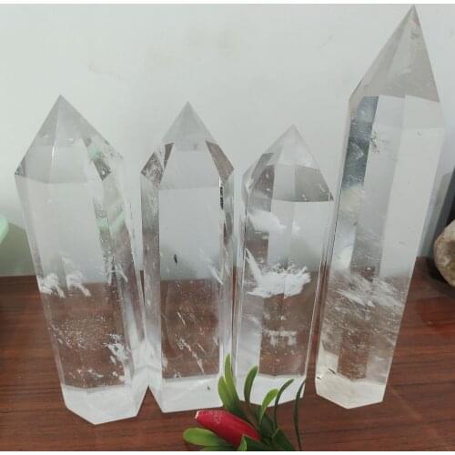 1pcs 800-900g white clear QUARTZ CRYSTAL WAND POINT Column Sceptres Pillar HEALING Reiki Chakra