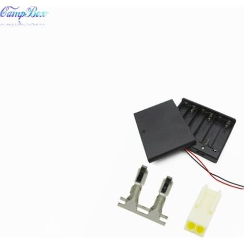 10Pcs 6xAA Battery Case Holder Socket Wire Junction Boxes With Wires, Switch&Cover, KF2510 Header and Crimps