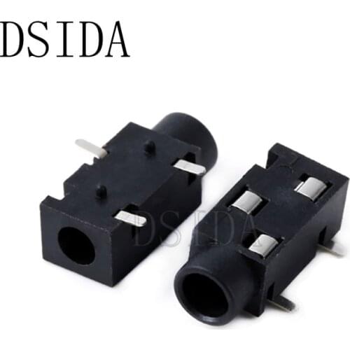 10Pcs 3.5 MM headphone jack audio jack PJ-320 3-line pin female connector SMD stereo headphones PJ-320B