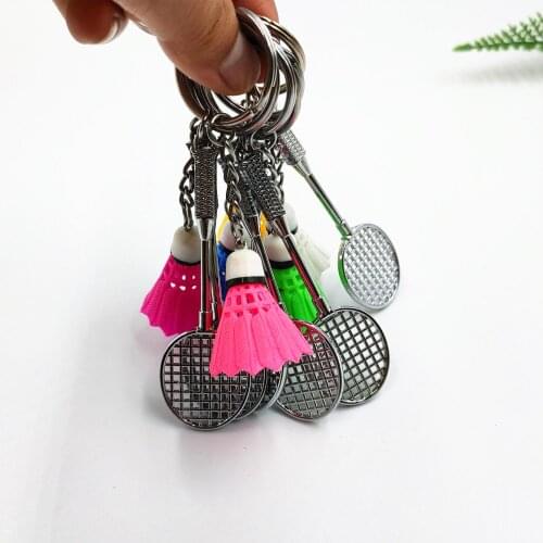 2PCS Badminton Keychain - New Design Cool Luxury metal Keychain Car Key Chain Key Ring chain pendant For Enthusiasts Gift
