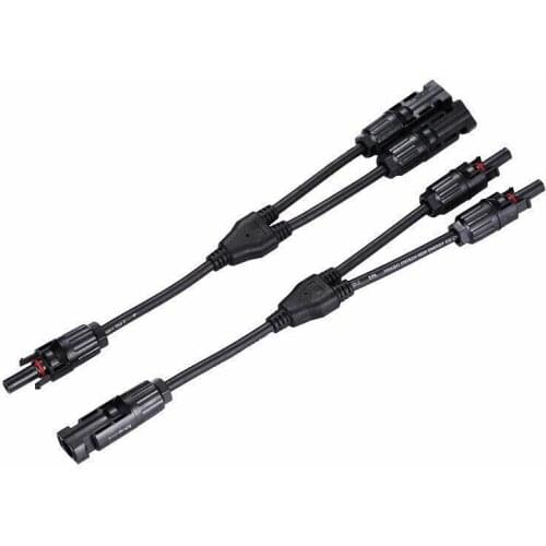 2Pcs Plastic Y Type Branch Parallel Connection 30A 1000V Electrical Y Connector Photovoltaic Solar Panel Cable Wire Connect