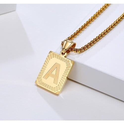 A - Z Alphabet Letter Drop Charm Pendant Initial Tag Letter Charm Necklace Jewelry