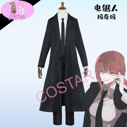 COSTAR Anime! Chainsaw Man Makima Cosplay Costume Suits Full Set Halloween Wear Outfit