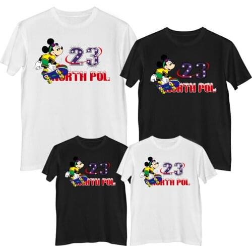 Disney Mickey Mouse T shirt Summer Comfortable 100% cotton Fashion clothes for teens t shirt men boys clothes matching clothes