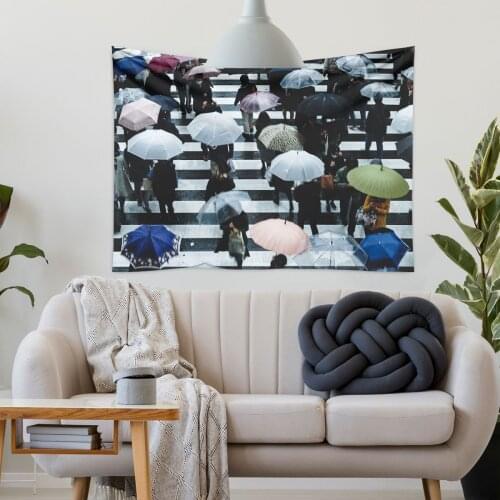 GT078 Rain Throng Bedside Background Cloth INS Hanging Cloth Net Red Cloth Tapestry Room Dormitory bu yi hua Decoration