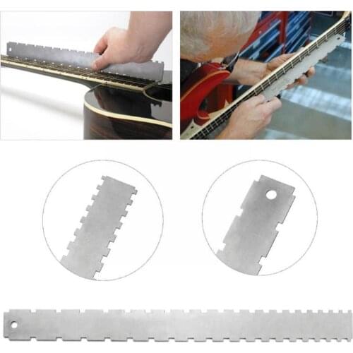 Guitar Luthier Measuring Tools Guitar Measuring Ruler Radius Understring Gauge Notched Guitar Straight Edge Ruler Neck M7D4