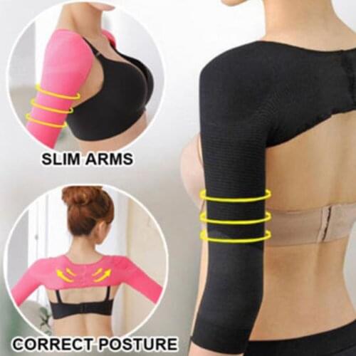 Back Posture Corrector Slimming Compression Arm Belt Helps Tone Shape Upper Arms Sleeve Shape Taping Massage For Women