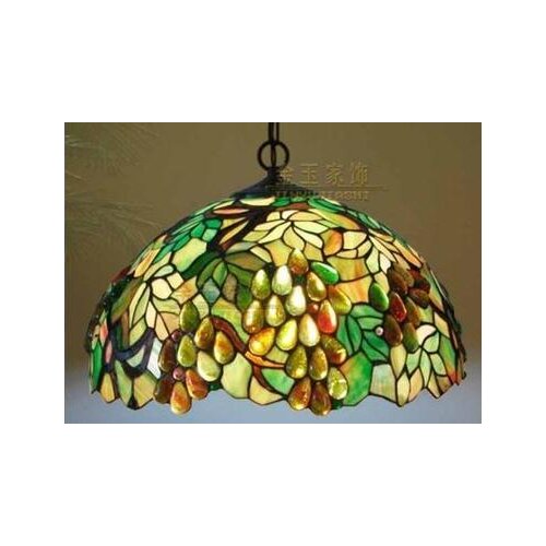 Hot Sell Tiffany Style Multicolour Glass Fashion Grape Series Pendant Lamp D40cm E27 110-240v Chain Pendant Lights For Home