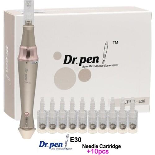 Dr.Pen Ultima E30 Microneedling Pen Electric Auto Electric Micro Rolling Derma Stamp Therapy Beauty Tools With 12Pcs Cartridges