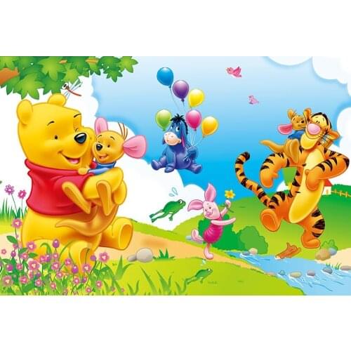 Cute animation drawing backgrounds vinyl portrait kids photo shooting backdrops for photographer studio props fotografia lv-2416