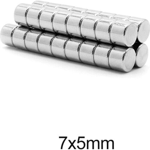 20/50/100/200/300PCS 7x5 mm Search MinorMagnet Diameter 7mmx5mm Bulk Small Round Magnet 7x5mm Neodymium Disc Magnet 7*5 mm