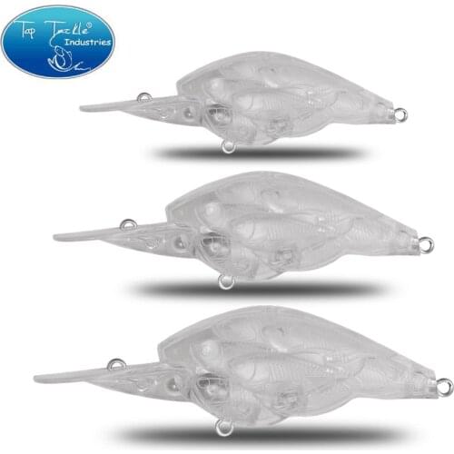 Unpainted Lure Blank Lure for DIY Crank Minnow Insect Fishing Lure 5pcs/lot