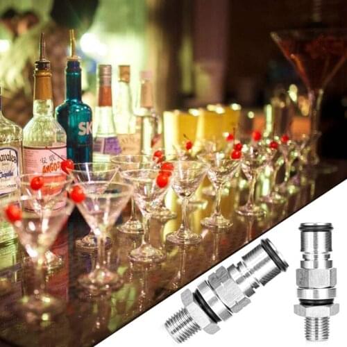 19/32 Inch-18 Gas/Liquid Corny Keg Adapter Liquid And Gas Ball Lock Post With Poppets 1/4 Inch Male BSP Hex Nipple