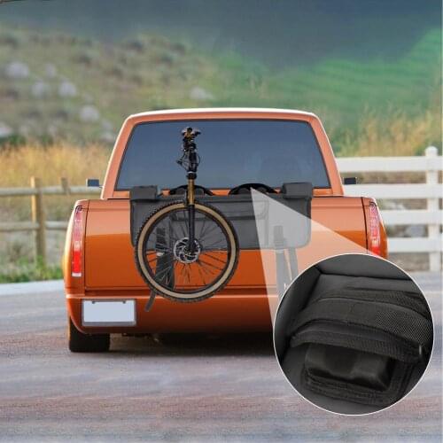 Pickup Tailgate Cushion Bicycle Rear Fixed Protective Tail Pad Rear Tailgate Cushion Belt Safety Belt And Tool Bag