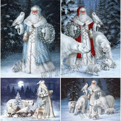 Full square/round 5D DIY diamond painting Santa Claus bear Embroidery Pattern Cross stitch kit mosaic room decor Christmas gifts