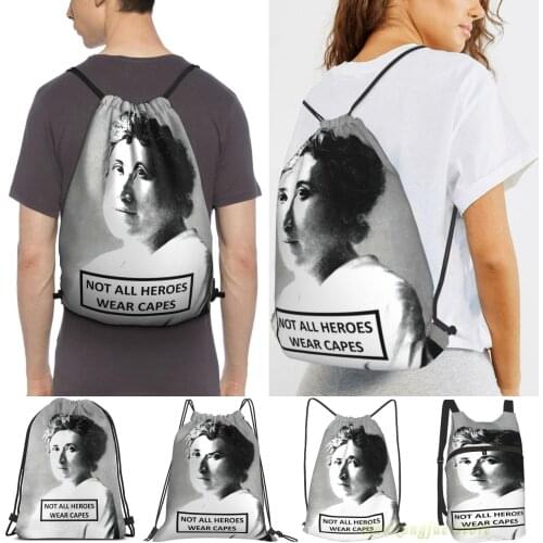 Men Sackpack Strap Bags Rosa Luxemburg Women Purpose Drawstring Backpacks Outdoor Travel Backpacks For Gym Training Fitness Bag