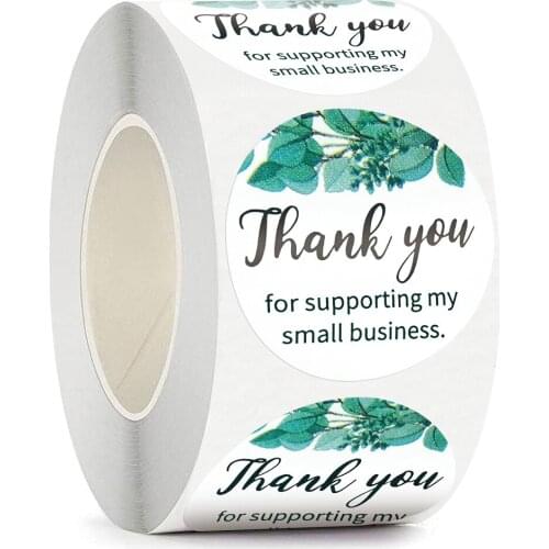 Thank You for supporting my small business Stickers Watercolor Thank You Envelope Sealing Stickers for Small Business Wedding