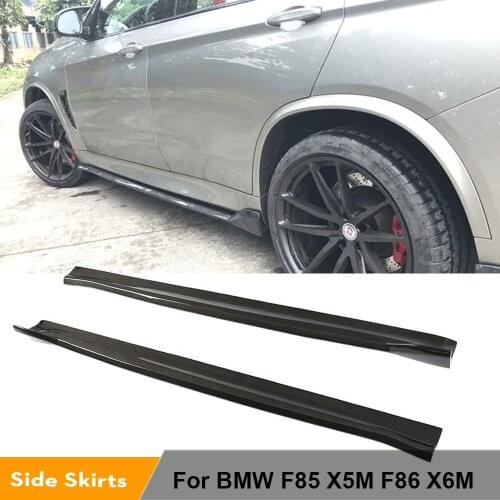 Carbon Fiber Side Skirts Extension Lip for BMW F85 X5M F86 X6M M-TECH M-SPORT 2015 - 2018 Side Skirts Extension Lips