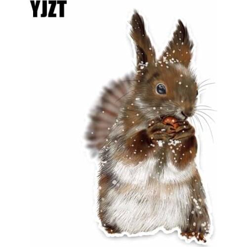 YJZT 17CM*9.2CM Personalized Animal Squirrel PVC Decal Car Sticker C29-0490