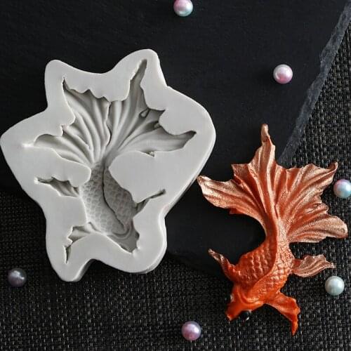 Goldfish Shape Silicone Fondant Mold Cake Decorating Tools Chocolate Mould DIY Kitchen Baking Pastry Decor Silicone Mould