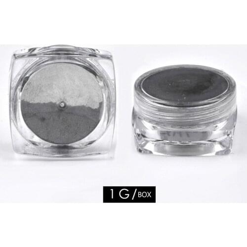 1G Magic Mirror Black Nail Glitter Powder Super Smooth Nail Art Chrome Pigment Dust Manicure DIY Nail Decorations