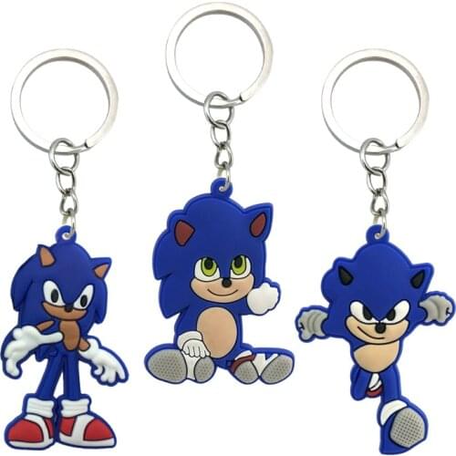 1PCS PVC keyring classic cute cartoon figure key chain fashion anime animal key holder for child children kids Creative Gift