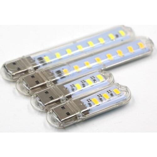 1Pcs Mini 3LEDs 8LEDs USB 5V LED Night light Desk Book Reading Lamp Camping Bulb Childrens gifts For Mobile Charger Laptops