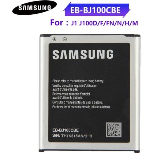 100% Original Battery EB-BJ100CBE EB-BJ100BBE For Samsung Galaxy J1 j100 J100F J100D J100H J100FN J100M NFC 1850mAh Authentic