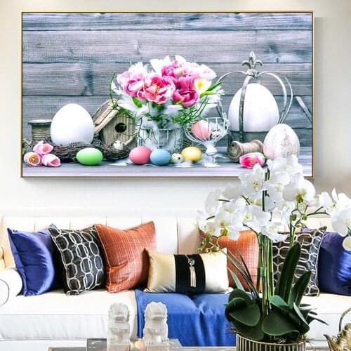 5D Diy Diamond Painting Easter Flower Diamond Pictures Cross Stitch Full 3D Rhinestone Embroidery Mosaic Wall Art Home Decor