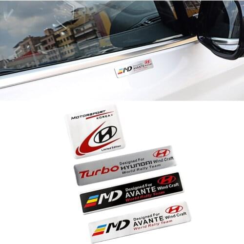 Aluminum Alloy Car Emblem Rear Trunk Sticker Decoration for Hyundai I30 Tucson Solaris IX35 Sonata Encino Verna Elantra Azera