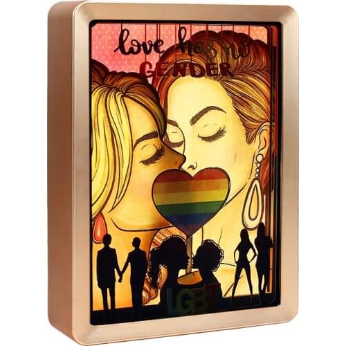 Paper art lamp paper carving lamp creative bedroom night light table lamp art shadow painting