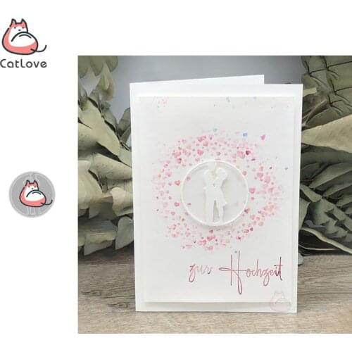 Catlove Hug Man Woman Circle Metal Cutting Dies Scrapbooking Mold Stencil Die Cuts Card Making Craft Embossing New Dies For 2020