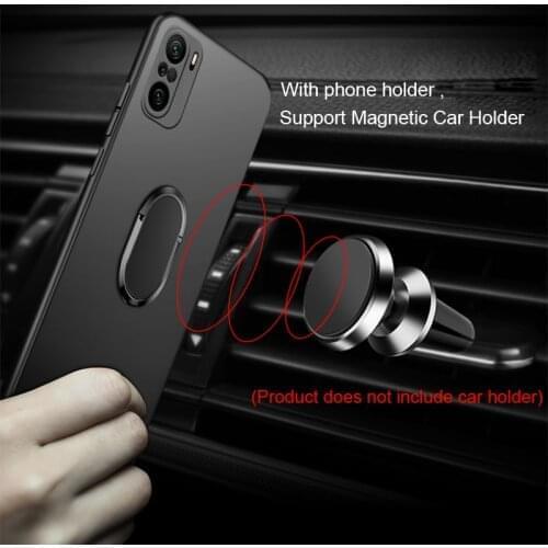 Magnetic Car Holder Matte Silicone Phone Case For Xiaomi Redmi Note 10 10S Note10 pro max Global Soft Tpu Back Cover Sases