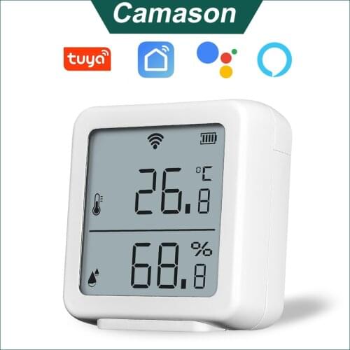 Awaywar Tuya WIFI Temperature and Humidity Sensor Indoor Hygrometer Thermometer Detector Support Alexa Google Home smart life