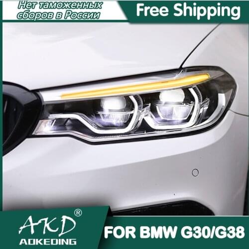 For Car BMW G30 F90 headlights 2018-2020 DRL Day Running Light LED Bi Xenon Bulb Fog Light Car Accessory G38 525i 530i head Lamp