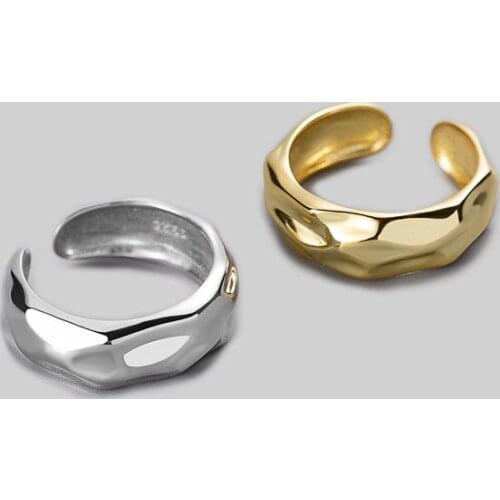 Hot Original Design Irregular Bump Ring 925 Silver Open Couple Ring 2020 Fashion DIY Jewelry Valentines Day Gifts Free Shipping