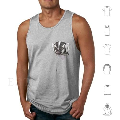 Pocket Badger Tank Tops Vest Badger Funny Cute Honey Badger Fun Adorable Front Thief