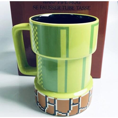 New Creative 420mL Super Mario Apertures Shape Coffee Mug Cartoon Drinkware Ceramic Cups Birthday Xmas Gift for Friends or Kids