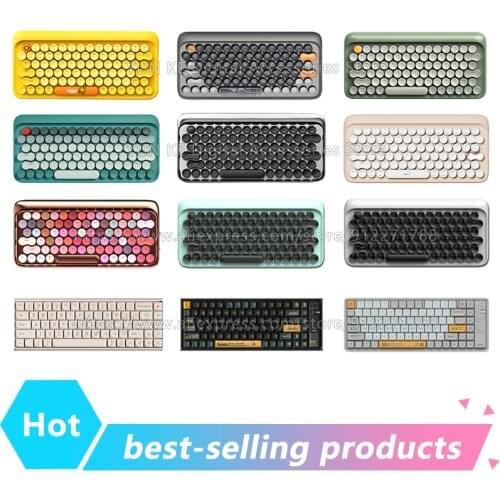 New Explosion Milk Tea Rose Gold 83 Keyboard Mouse Office Game Dot Bluetooth Mechanical Keyboard
