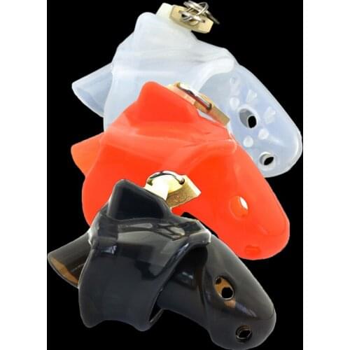 Manyjoy Latest Design Clear/Red/Black Silicone Male Chastity Cage Fixed Ring Size Adult Penis Ring Sex Toys A140