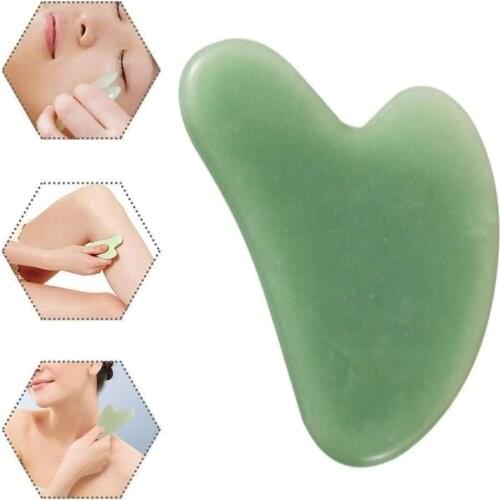 Natural Rose Quartz Jade Guasha Scraping Massage Scraper Face Massager Acupuncture Face Eye Care SPA Massage Tool