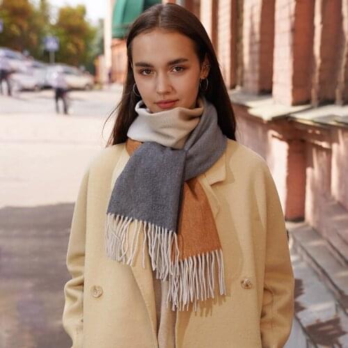 Real Pure 100% Cashmere Scarf Women Autumn Scarf Men Winter Thick Unisex Long Shawl Fashion Luxury Brand Pashmina