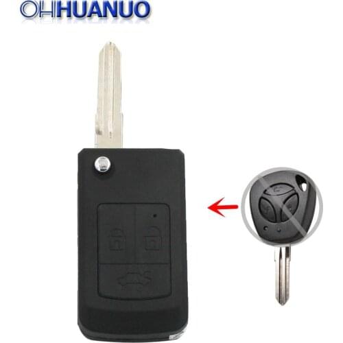 New Modify switch 3 Button Flip folding Remote Fob Key Shell For Lada Granta Vesta Kalina Samara For Remote Cars Key Case Uncut