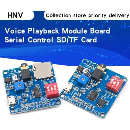 Voice Playback Module Board MP3 Music Player 5W MP3 Playback Serial Control SD/TF Card For Arduino DY-SV5W