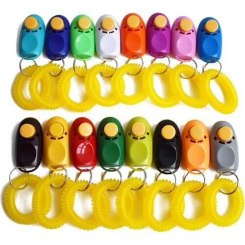 Portable Universal Remote Control Animal Dog Clicker Sound Trainer, Wrist Band Button Whistle Pet Training Manage Tool Accessory