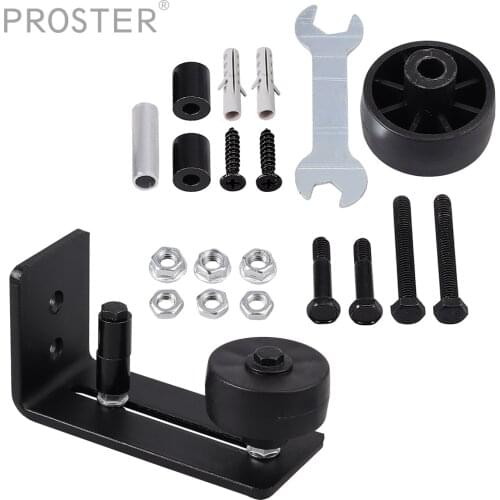 Proster For Screw Anchor Barn Door Floor Guide Stay Roller Setup Options for Adjustable Wall Barn Door Floor Guide