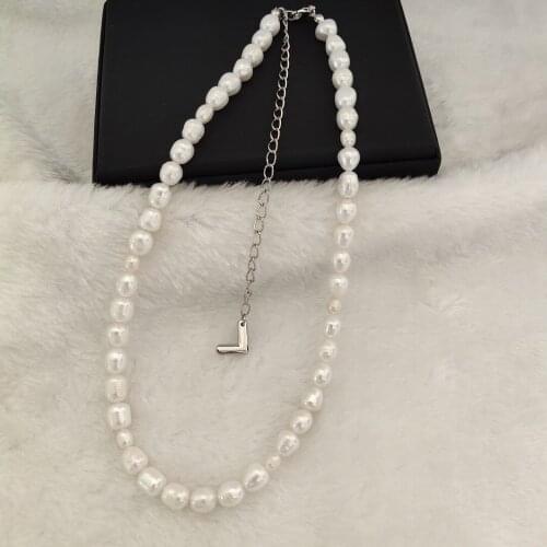Simple style freshwater pearl necklace, simple and elegant