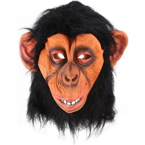 Funny Big Ear Monkey Halloween Funny Animal Hood Christmas Orangutan Mask Anime Character Props